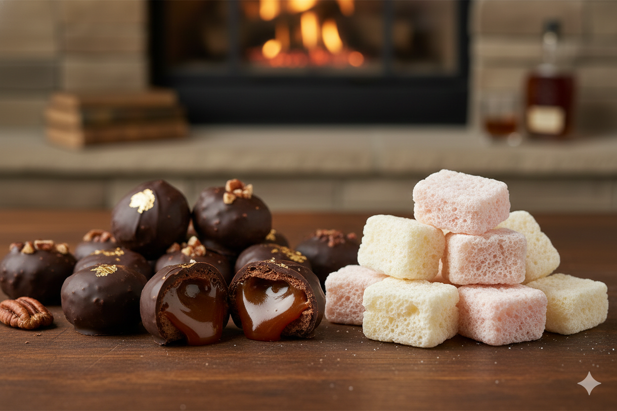 KY Candy Duo: Pulled Cream & Bourbon Chocolates